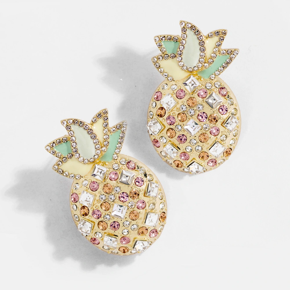 Diamond pineapple earrings