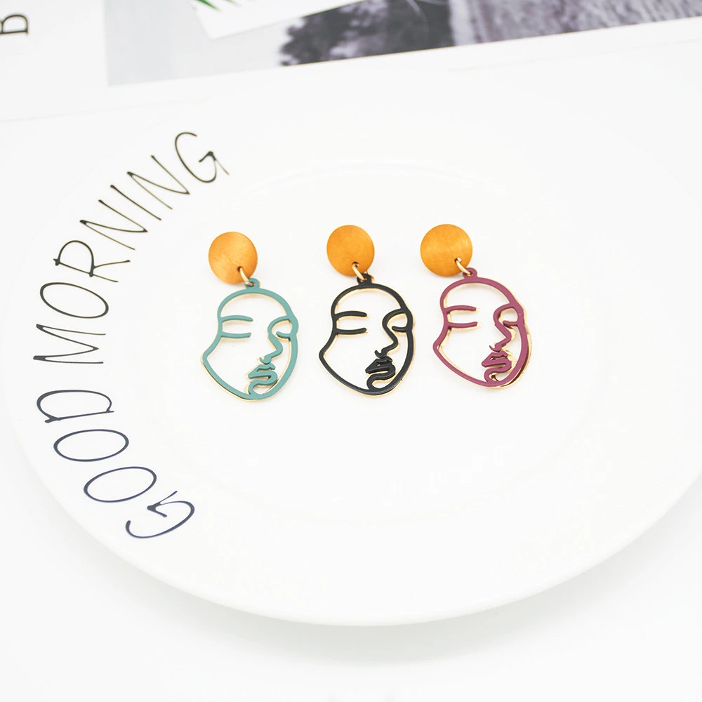 Creative fashion Korean mask earrings