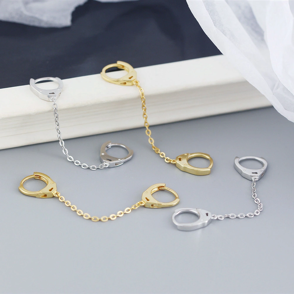 S925 Sterling Silver Chain Earrings