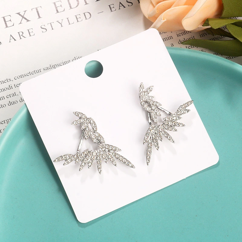 Angel Wings Irregular Back Hanging Earrings