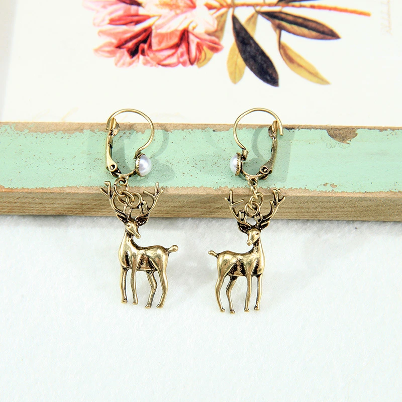 Fawn Stud Earrings Female Earrings Retro