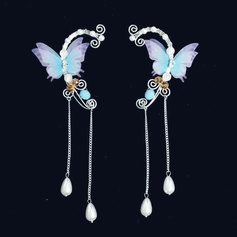 Butterfly tassel personalized earrings