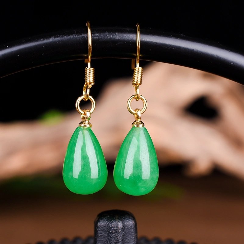 Emerald drop earrings