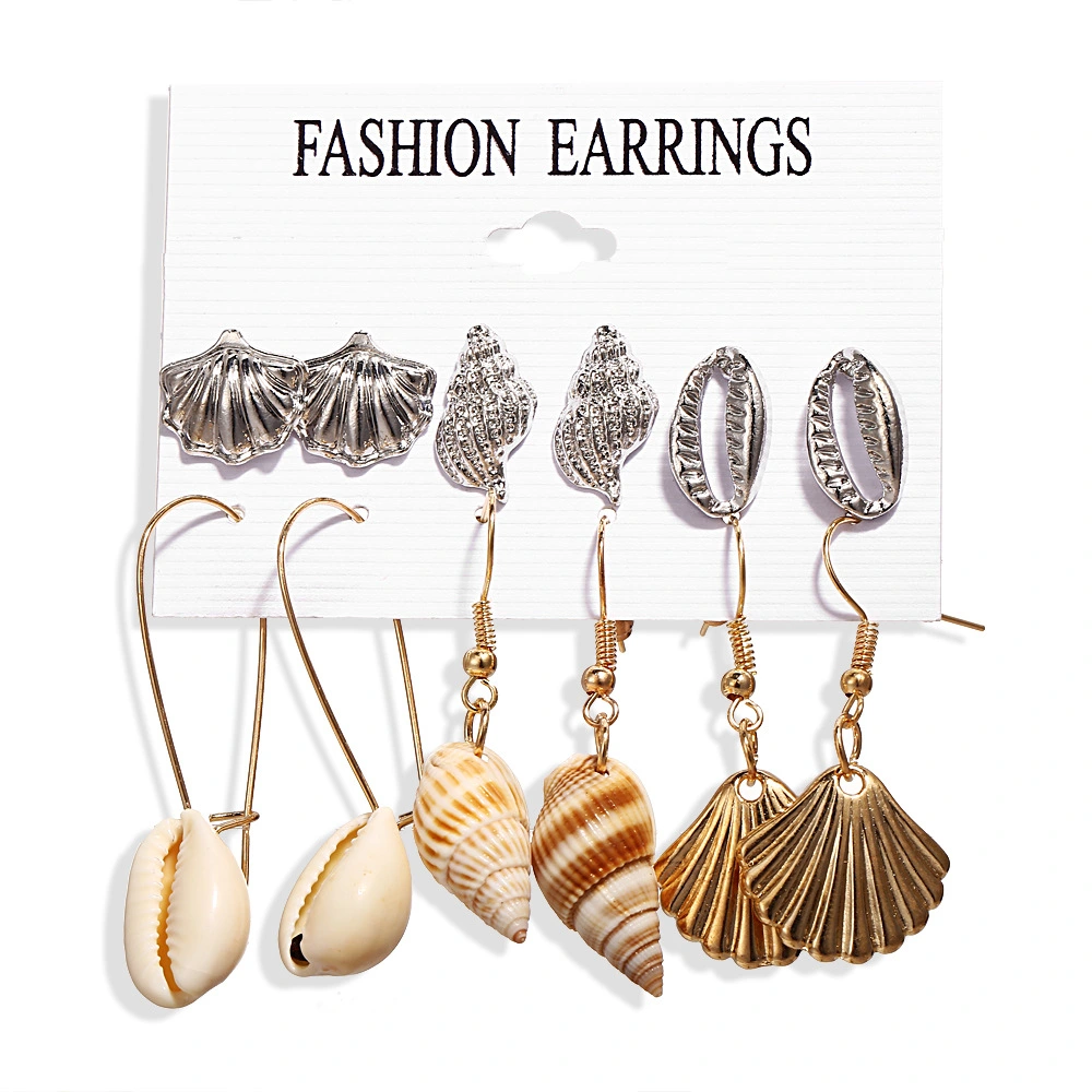 Shell Scallop Earring Set