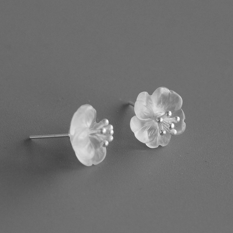 Sterling silver female earrings and earrings