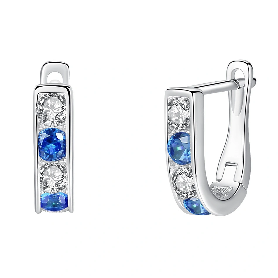 Sterling Silver Colored Zircon Children's Earrings