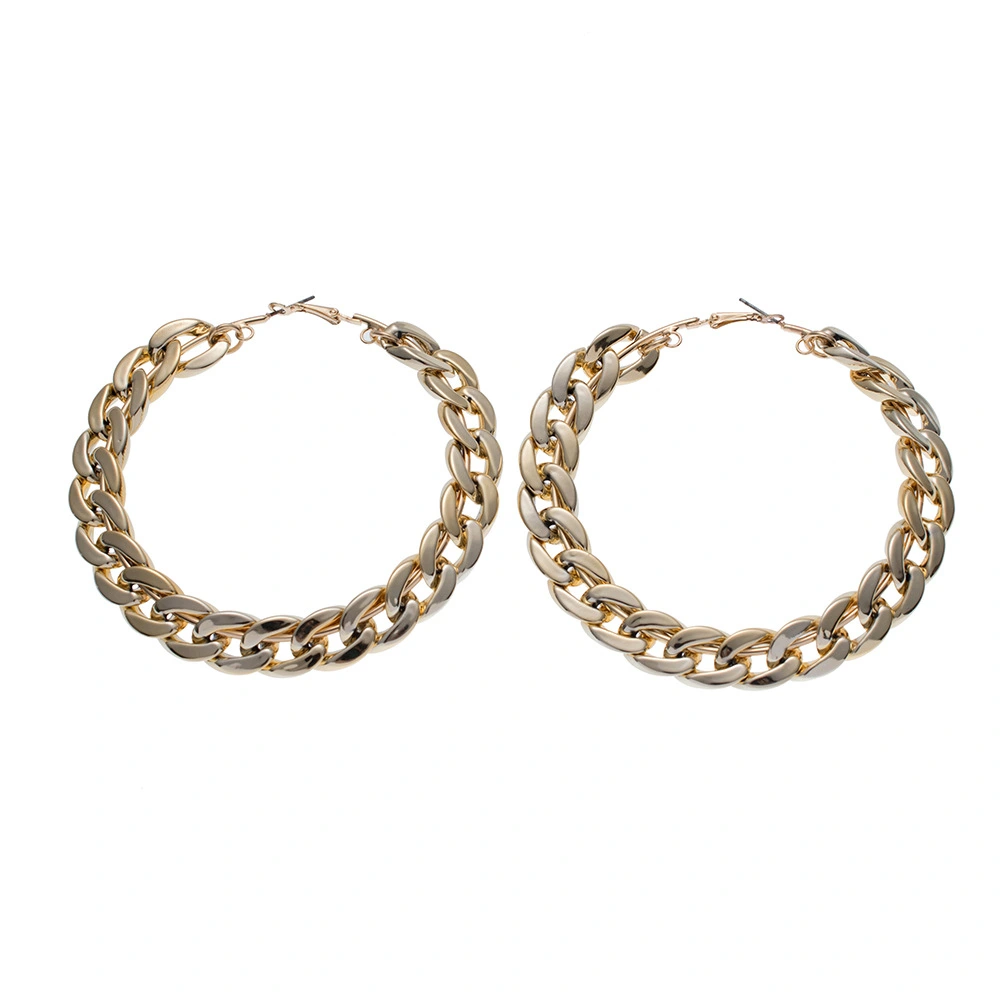 Exaggerated big hoop earrings