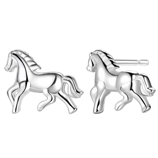 Horse Earrings Silver-plated Jewelry
