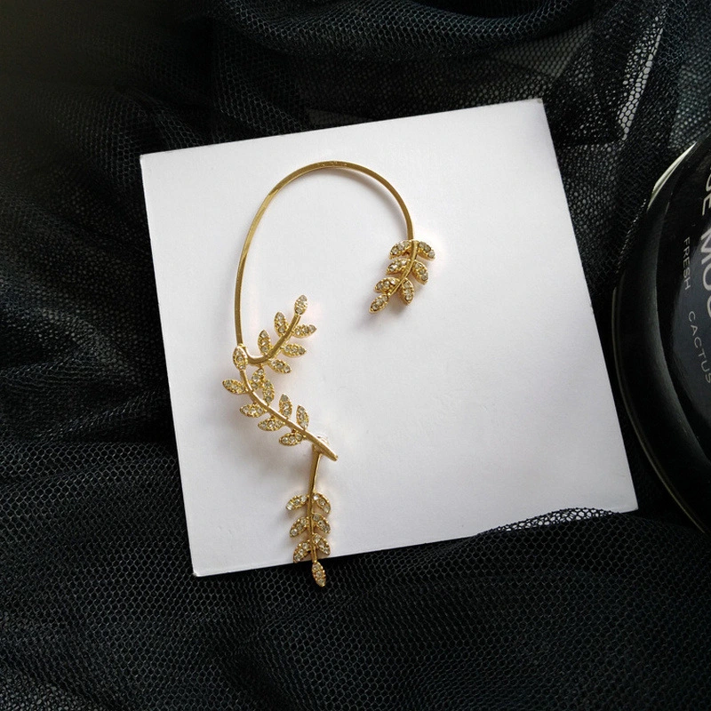 Super fairy olive branch with diamond ear hook