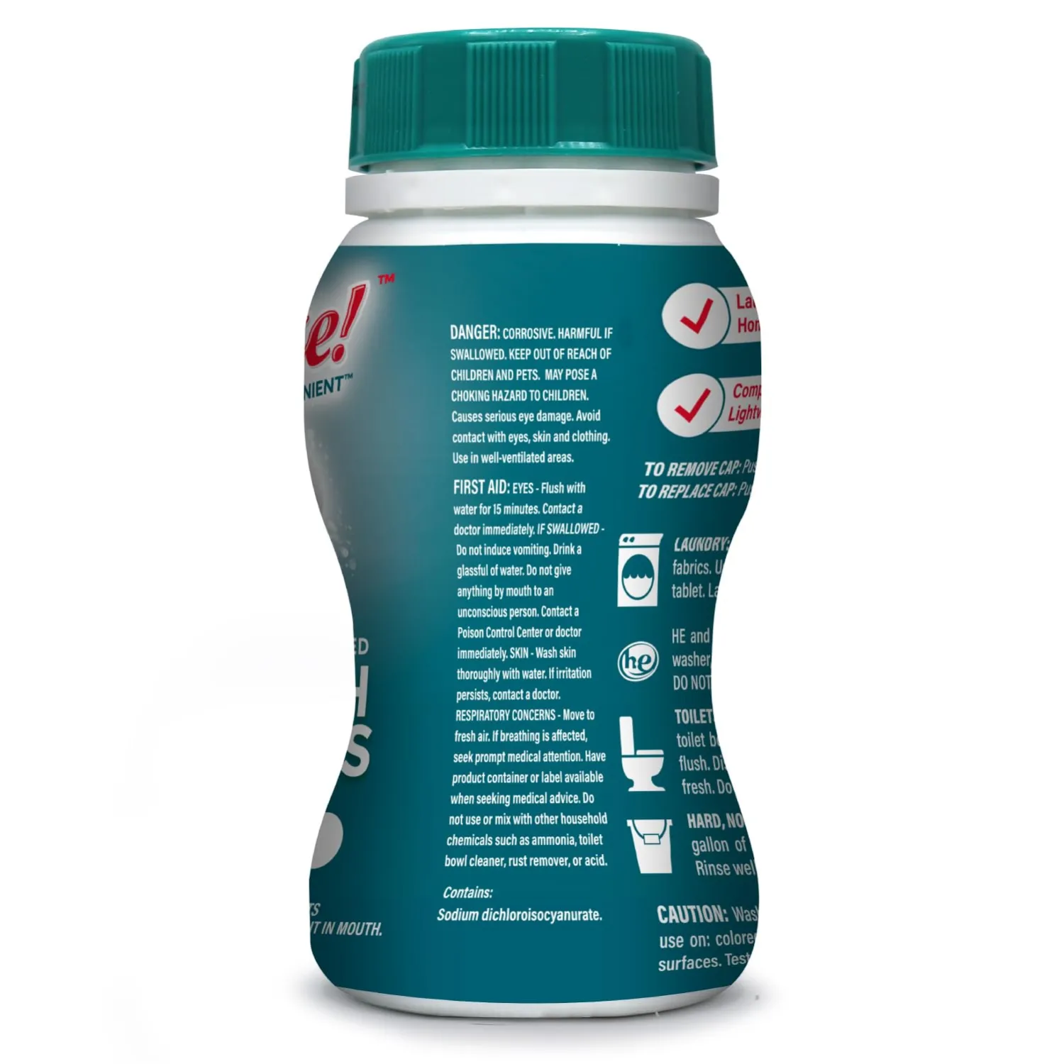 AMAZE Ultra Concentrated Bleach Tablets [32 tablets] - Meadow Scent - for Laundry, Toilet, and Multipurpose Home Cleaning. No Splash Liquid Bleach Alternative