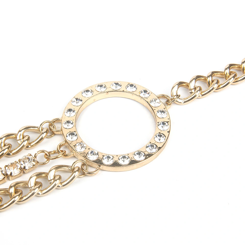 Multilayer Aluminum Chain Rhinestone Chain Waist Chain