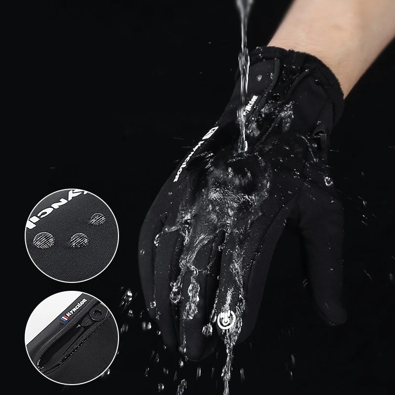 Outdoor ladies' waterproof, windproof and warm gloves