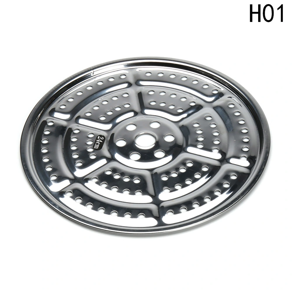 Stainless Steel Steamed Slices Thickened Kitchen Steamed Buns Fish Steamer Slices 18-40cm Multi-Specification Restaurant Multi-purpose Cooking Slices Steaming Grid