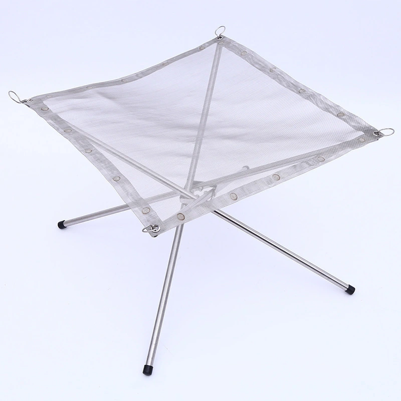 Folding Campfire Rack Outdoor Camping Incinerator Barbecue