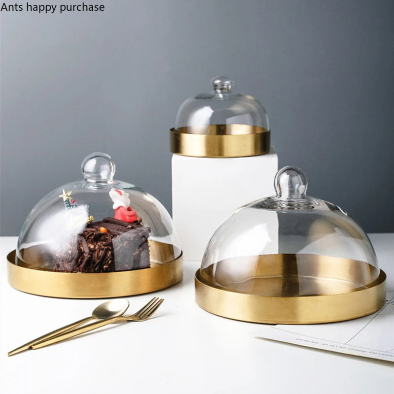 European-style Transparent Glass Cake Cover