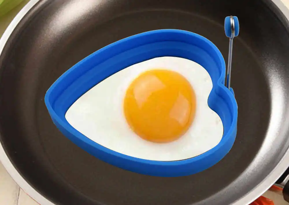 Silicone Heart Fried Egg Mold With Handle