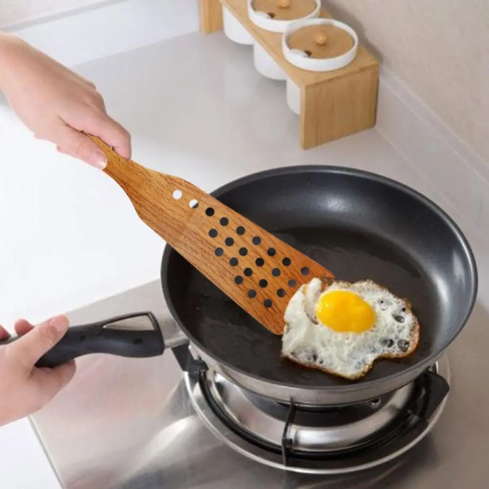 Special wooden spatula for non-stick pan