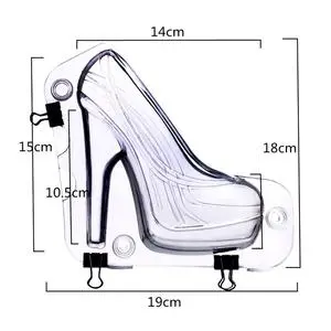 Transparent Food Grade Plastic Chocolate Mold For Women's High Heels