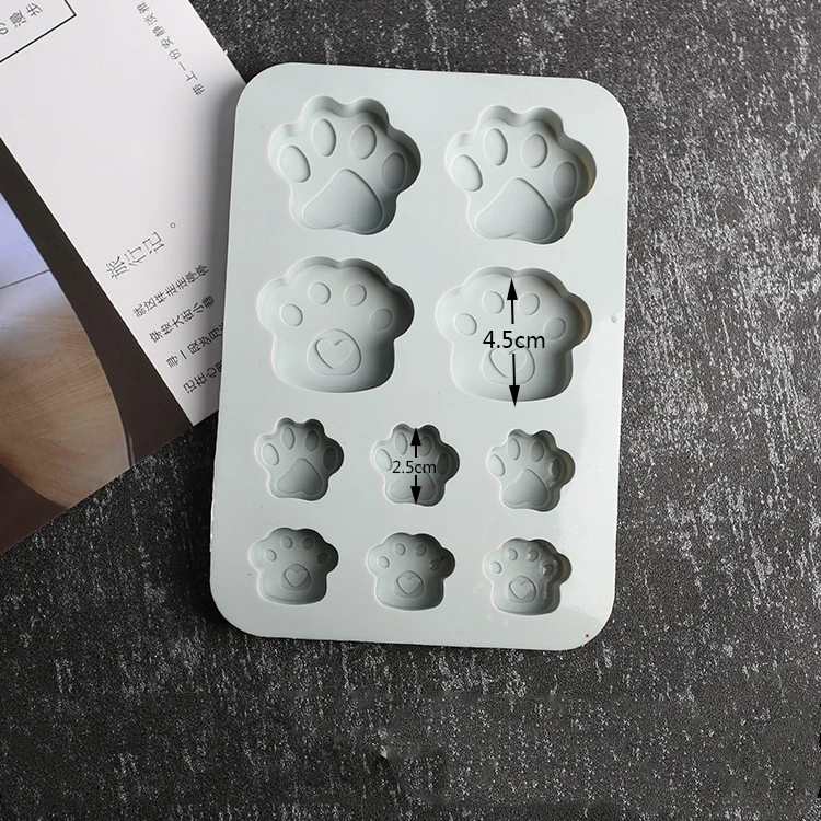 Dog Paw Silicone Mold Crystal Epoxy Handmade DIY Jewelry Material Kit