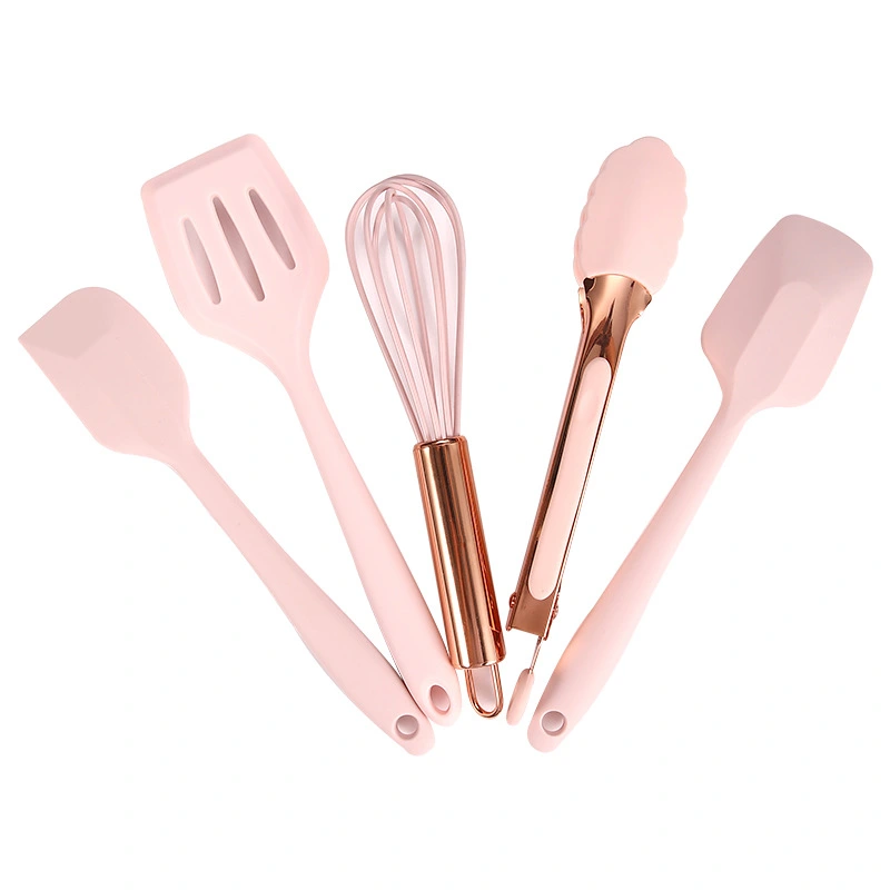 Mini baking tool set with rose gold handle