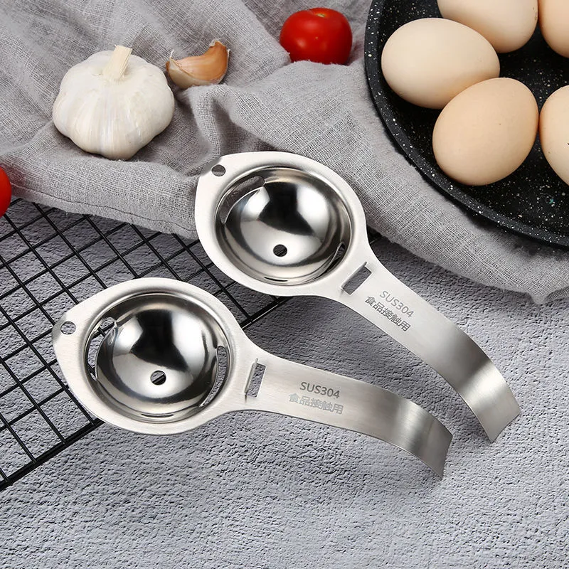 Stainless steel egg yolk and egg white separator