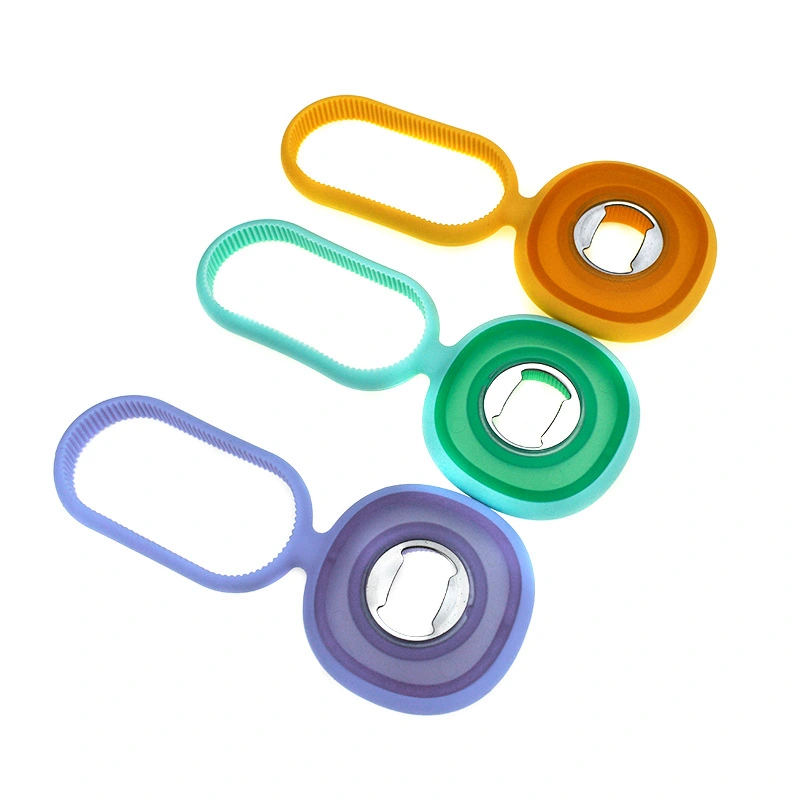 Multifunctional silicone bottle opener