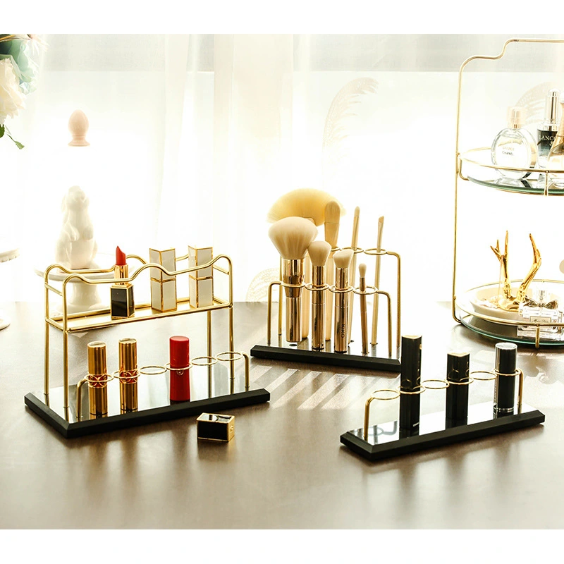 Desktop cosmetic brush holder