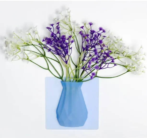 Diamond-shaped seamless vase glass wall hanging