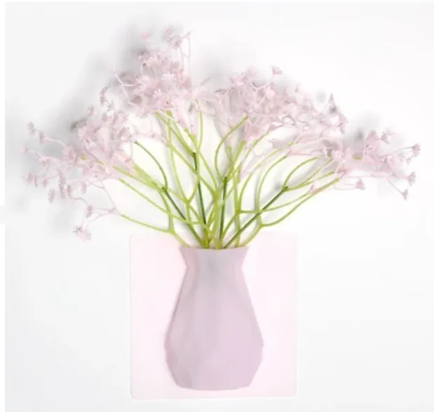 Diamond-shaped seamless vase glass wall hanging