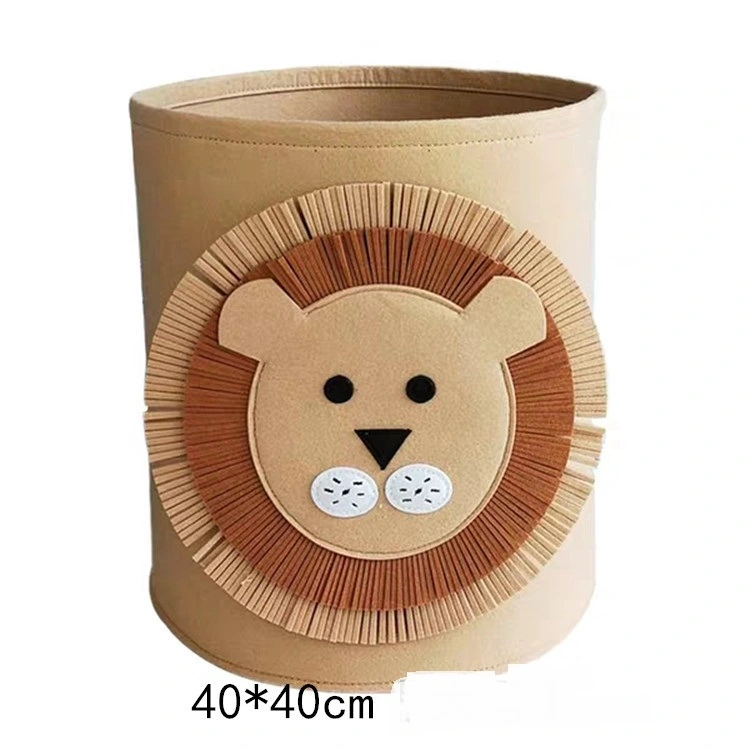 Felt Storage Bucket Children's Toy Big Lion Storage Basket