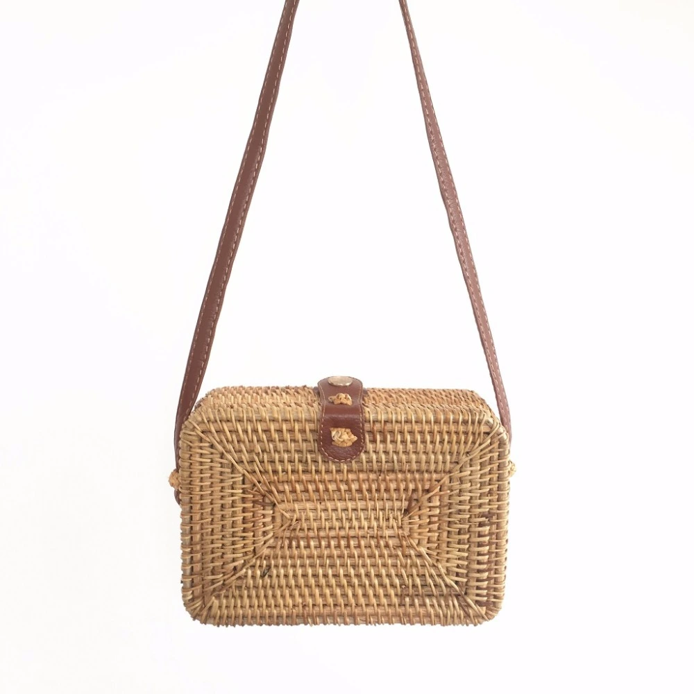 Square Rattan Bag Hand-Woven Bag