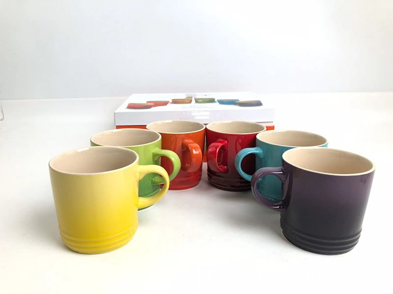 Ceramic Mug Rainbow Cup Six-piece Set