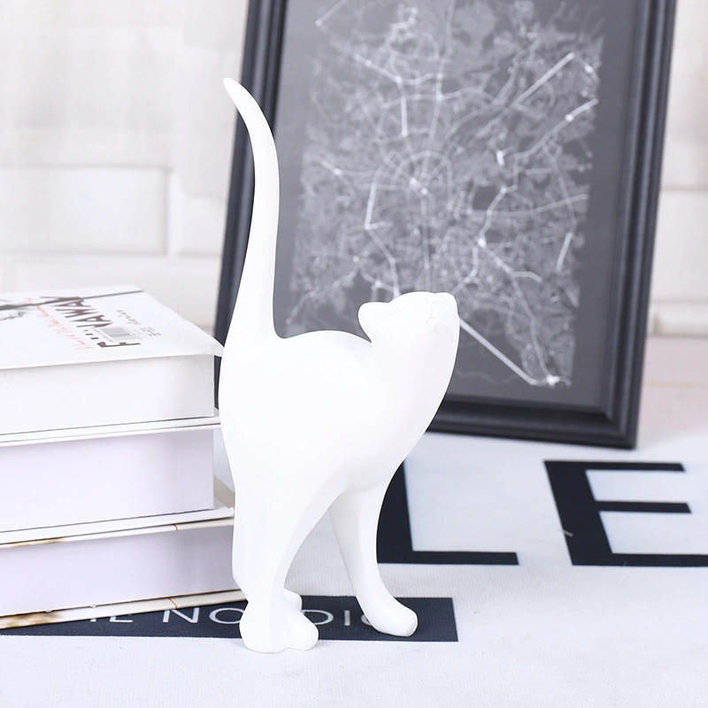 Nordic Style Table Statue Modern Cat Sculpture Cat 