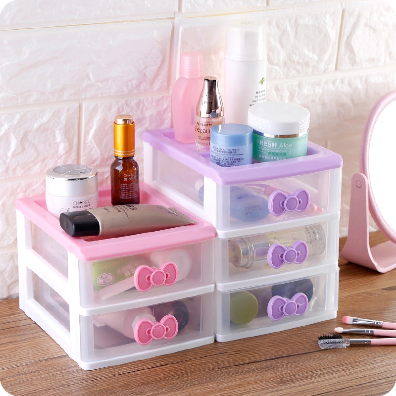 Drawer Type Plastic Makeup Table Storage Box Office Desktop Multi-layer Color Debris Sorting Box