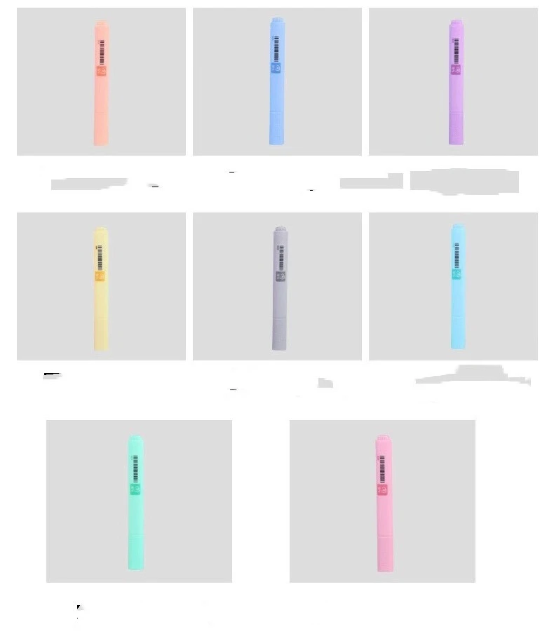 PVC Box 8-color Candy Color Oblique Pen Stationery