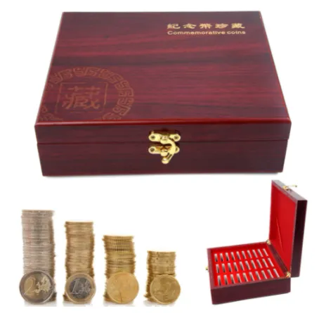 Box 50 Pieces Storage Box Coin Protection Box