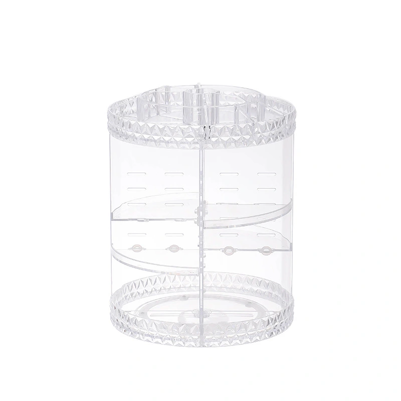 Diamond Pattern Cosmetic Storage Box 360 Rotating Storage Box