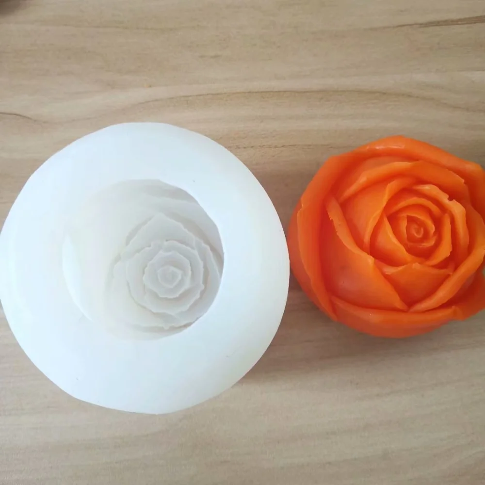 3D Rose Flower Ice Cube Fondant Silicone Mold Aroma Diffuser Mold