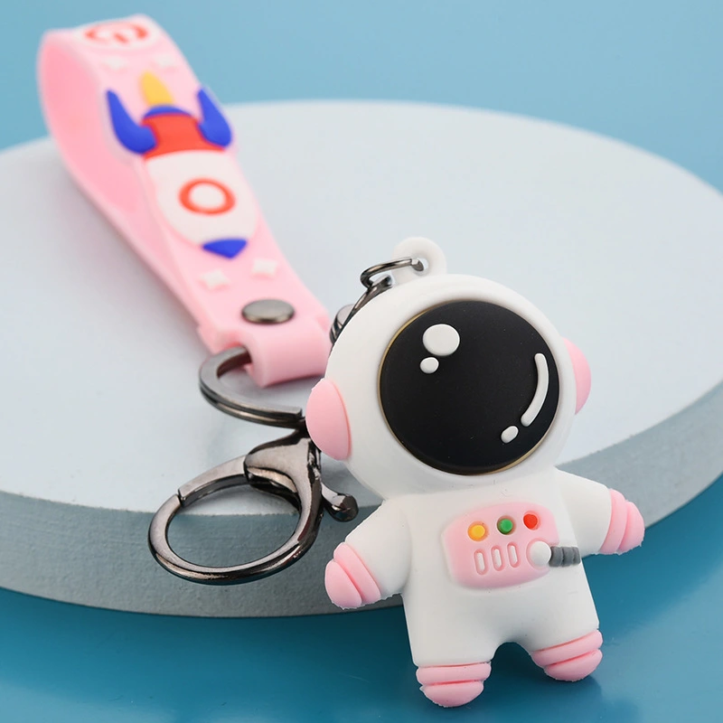 Dropshipping Cartoon Soft Glue Astronaut Keychain Spaceman