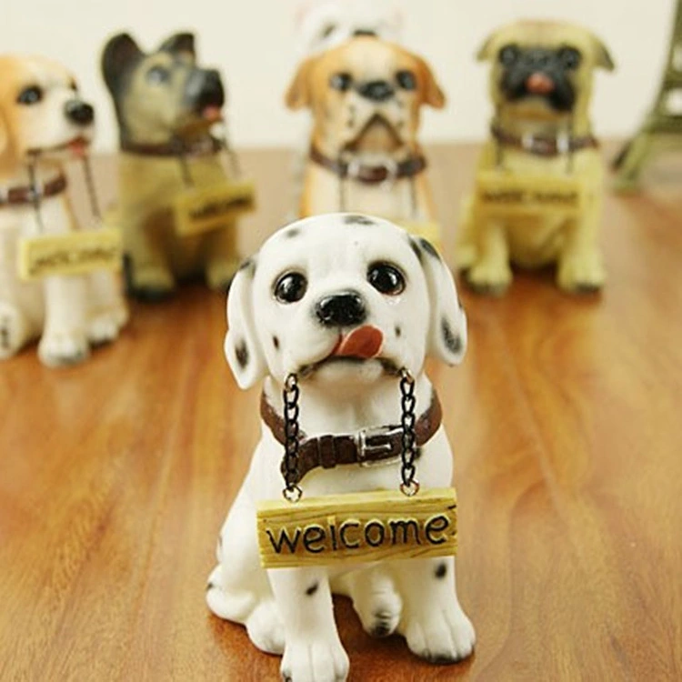 Home Decoration Simulation Dog Statues Sign Resin Ornament