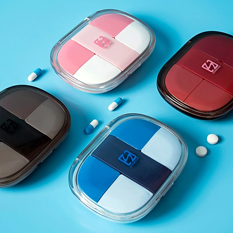 Pill Box Small Portable Travel Storage Box Morning, Afternoon And Evening Sealed Medicine Box Pills