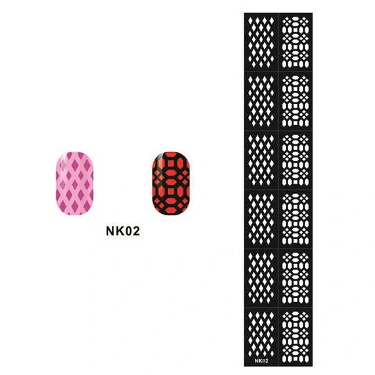 Reusable Hollow Stamping Nail Art Template Stencil Sticker Decoration