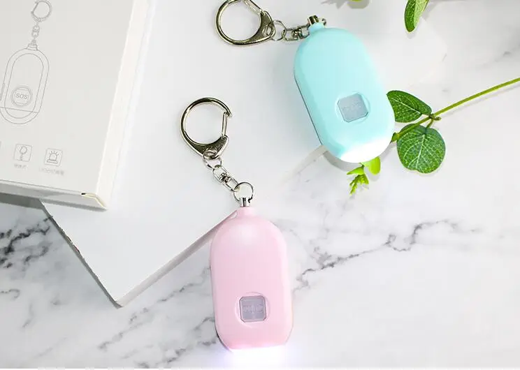 Siren Keychain Alarm With Usb Rechargeable Led Light