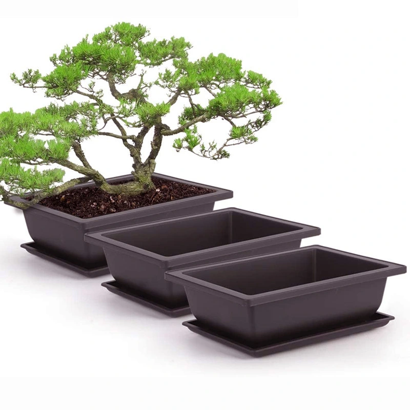 Antique Rectangular Plastic Flower Pots Succulent Small Potted Plants Can Be Equipped With Trays