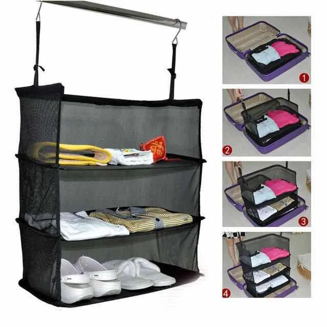 Three-layer travel storage bag