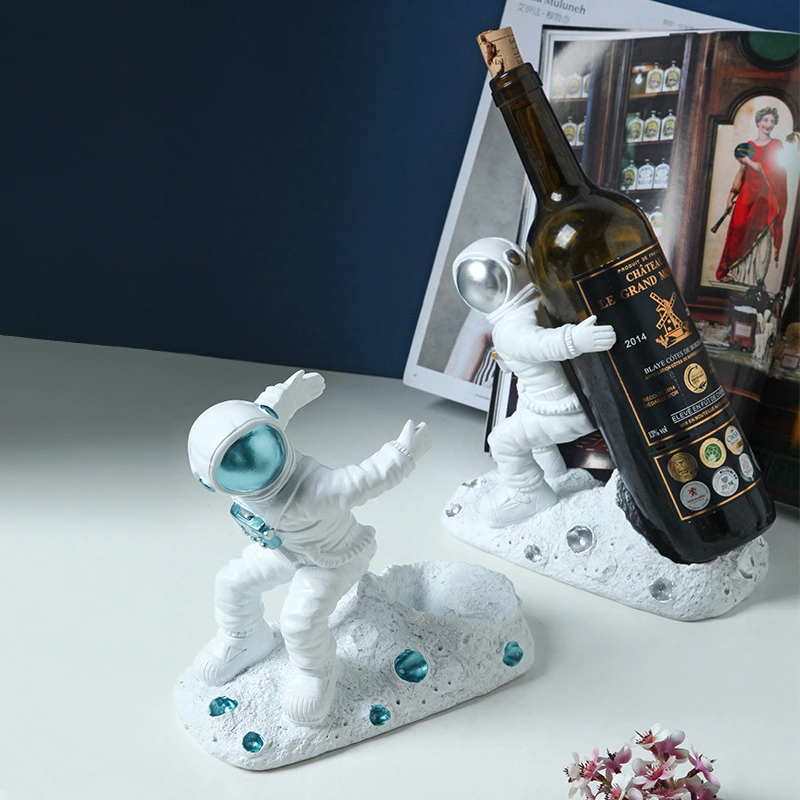 Astronaut wine rack decoration