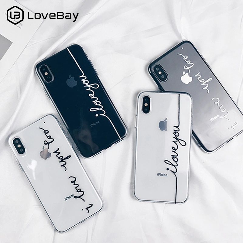 Transparent letter mobile phone case