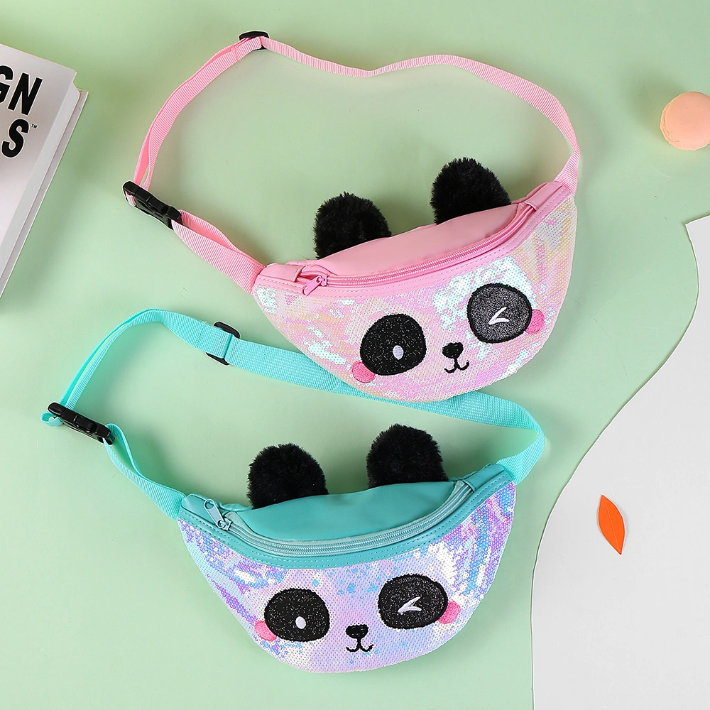 Sequin Waist Bag Cartoon Children Panda Cute Candy Storage Bag