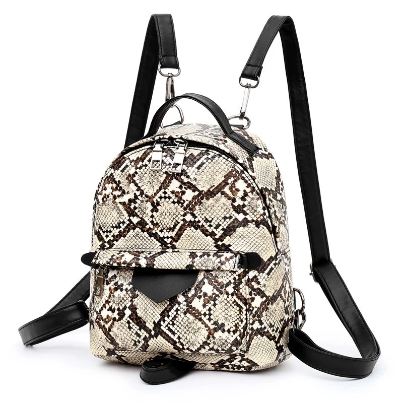 Python Pattern Female Bag Backpack All-Match Casual Bag