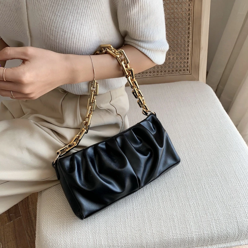 All-match Pleated Chain One-shoulder Armpit Bag